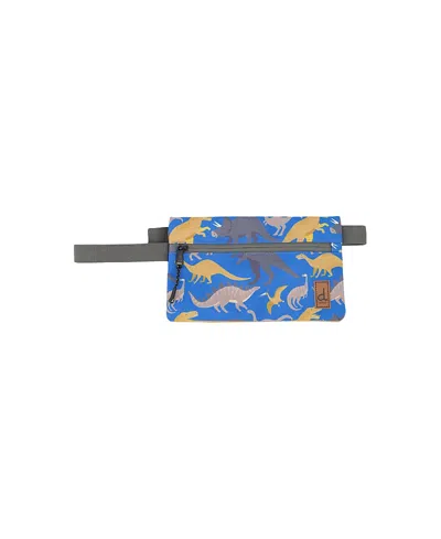 Deux Par Deux Boys' Dinosaur Graphic Double-compartment Pencil Case - Little Kid, Big Kid In Orange