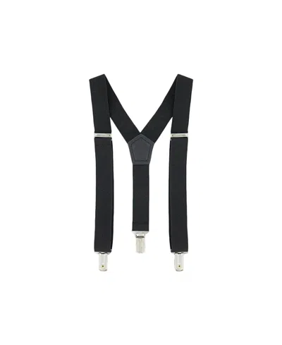 Deux Par Deux Boys' Elastic Suspenders - Baby In Anthracite