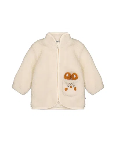 Deux Par Deux Boys' Fleece Bunny Pocket Zip Jacket - Baby In Neutral