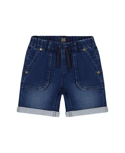 Deux Par Deux Boys' French Terry Denim Short - Baby In Blue