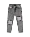 Deux Par Deux Boys' French Terry Pants With Contrasting Patch - Baby In Black