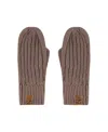 Deux Par Deux Boys' Knit Mittens - Little Kid, Big Kid In Taupe