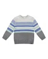Deux Par Deux Boys' Knitted Jacquard Sweater - Baby In Gray