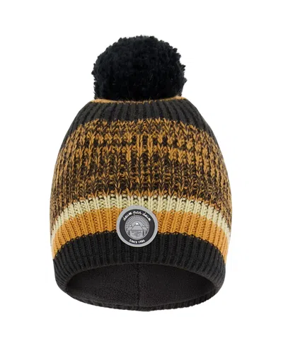 Deux Par Deux Boys' Lined Knit Pompom Hat - Little Kid, Big Kid In Multi
