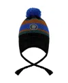 Deux Par Deux Boys' Lined Peruvian Knit Pompom Hat Stripes - Little Kid, Big Kid In Multi