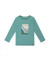 Deux Par Deux Boys' Long Sleeve Cotton Jersey Tee Shirt - Little Kid, Big Kid In Green