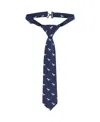 Deux Par Deux Boy's Neck Tie Navy Blue And Dino