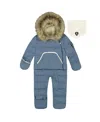 Deux Par Deux Boys' One-piece Snug Snowsuit Designed For Car Seat - Baby In Blue