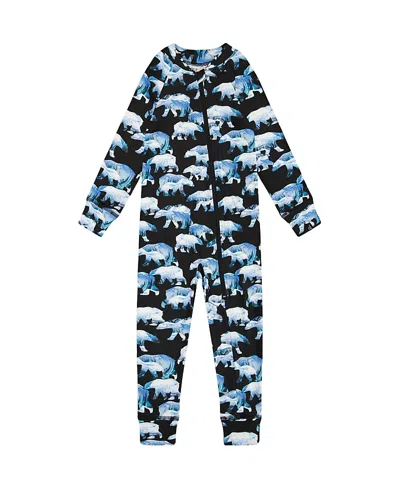 Deux Par Deux Boys' One Piece Thermal Underwear Printed Polar Bears - Baby In Printed Bears