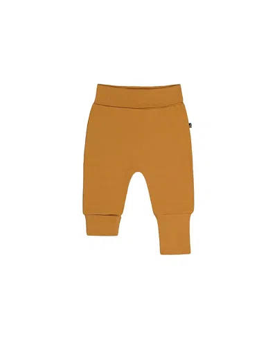 Deux Par Deux Boys' Organic Cotton Foldover Waist Adjustable Cuff Evolutive Pants - Baby In Brown