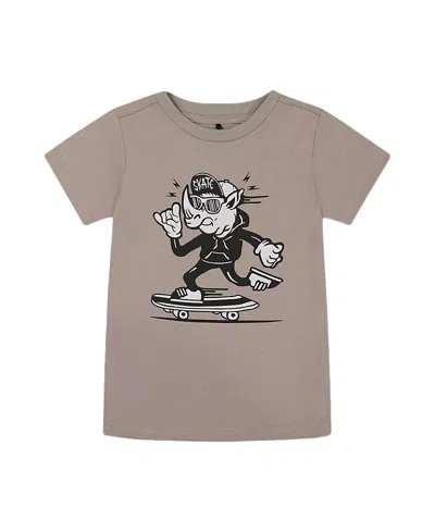 Deux Par Deux Boys' Organic Cotton Graphic Tee - Little Kid, Big Kid In Brown