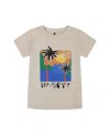 Deux Par Deux Boys' Organic Cotton Graphic Tee- Little Kid, Big Kid In Light Gray Shimmer