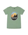 Deux Par Deux Boys' Organic Cotton Graphic Tee- Little Kid, Big Kid In Sage And Multi