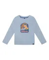 Deux Par Deux Boys' Organic Cotton Long Sleeve T-shirt - Little Kid, Big Kid In Blue
