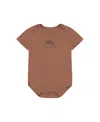 Deux Par Deux Boys' Organic Cotton Onesie - Baby In Brown