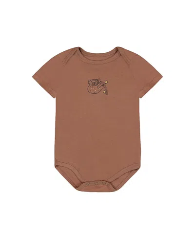 Deux Par Deux Boys' Organic Cotton Onesie - Baby In Brown