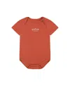 Deux Par Deux Boys' Organic Cotton Onesie - Baby In Terracotta