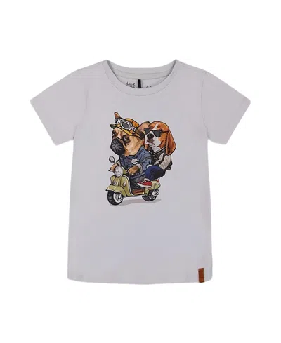 DEUX PAR DEUX DEUX PAR DEUX BOYS' ORGANIC COTTON PUPPIES GRAPHIC TEE - LITTLE KID