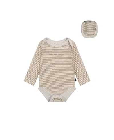 Deux Par Deux Boys' Organic Cotton Stripe Snap Envelope Romper - Baby In Multi