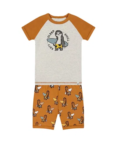 DEUX PAR DEUX DEUX PAR DEUX BOYS' ORGANIC COTTON TWO-PIECE SHORT PAJAMA SET - LITTLE KID