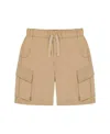 Deux Par Deux Kids'  Boys' Parachute Cargo Pocket Shorts - Baby In Light Beige