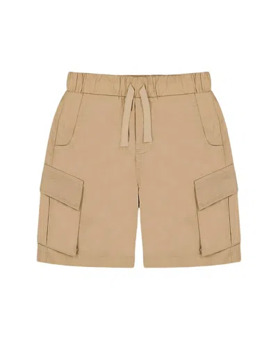 Deux Par Deux Boys' Parachute Cargo Pocket Shorts - Little Kid In Neutral