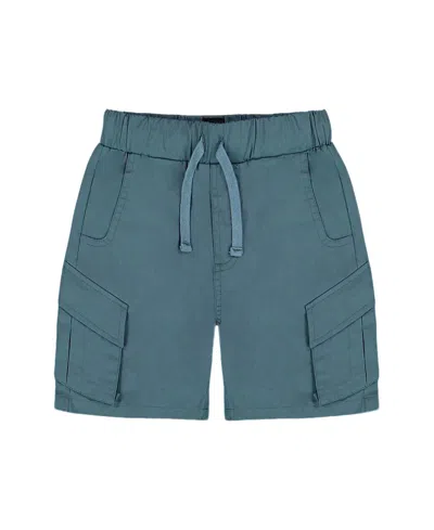 Deux Par Deux Boys' Parachute Cargo Pocket Shorts - Little Kid, Big Kid In Blue