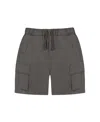 Deux Par Deux Boy's Parachute Cargo Pocket Shorts Dark Gray