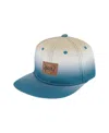 Deux Par Deux Boy's Printed Cap Bluish Gray And Beige In Bluish Gray And Beige