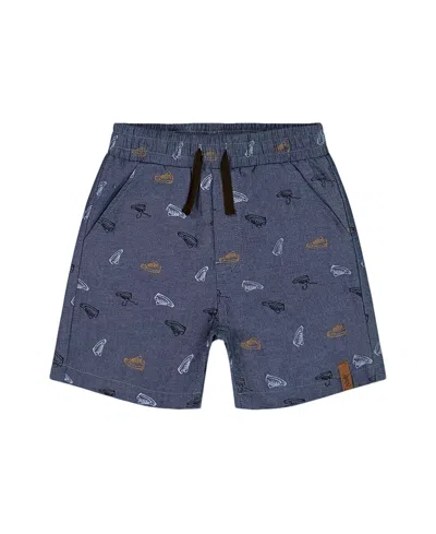 DEUX PAR DEUX DEUX PAR DEUX BOYS' PRINTED CHAMBRAY SHORT - LITTLE KID