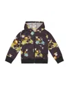 DEUX PAR DEUX DEUX PAR DEUX BOYS' PRINTED FRENCH TERRY HOODED FULL ZIP CARDIGAN SWEATSHIRT - LITTLE KID