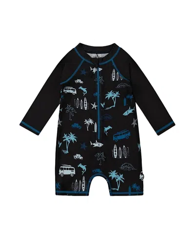 DEUX PAR DEUX DEUX PAR DEUX BOYS' PRINTED LONG SLEEVE RASHGUARD - LITTLE KID, BIG KID