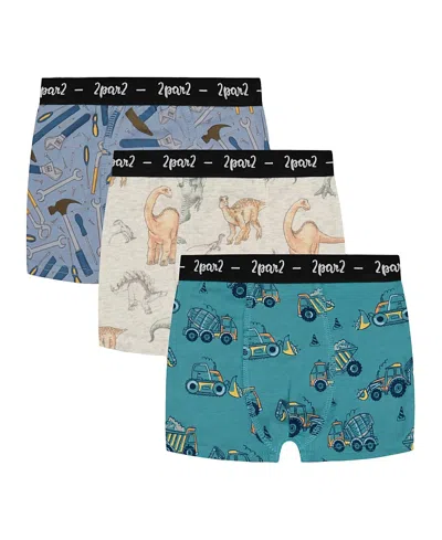 DEUX PAR DEUX DEUX PAR DEUX BOYS' PRINTED ORGANIC COTTON BOXER SHORTS, SET OF 3 - LITTLE KID, BIG KID