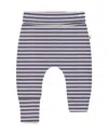 Deux Par Deux Boys' Printed Organic Cotton Evolutive Pant - Baby In Striped Navy