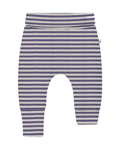 Deux Par Deux Boys' Printed Organic Cotton Evolutive Pant - Baby In Striped Navy