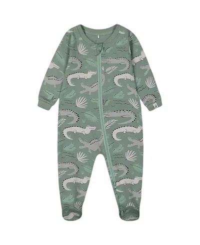 DEUX PAR DEUX DEUX PAR DEUX BOYS' PRINTED ORGANIC COTTON ONE-PIECE PAJAMA - BABY