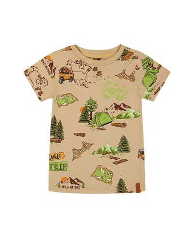 DEUX PAR DEUX DEUX PAR DEUX BOYS' PRINTED ORGANIC COTTON TEE - LITTLE KID