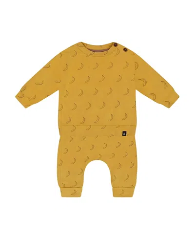 Deux Par Deux Boys' Printed Organic Cotton Top And Pant Set - Baby In Yellow Bananas