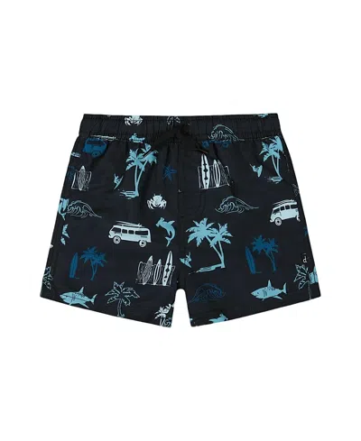 DEUX PAR DEUX DEUX PAR DEUX BOYS' PRINTED SWIM TRUNKS - LITTLE KID, BIG KID