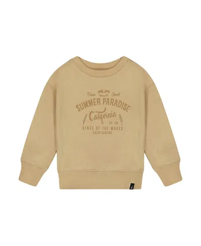 Deux Par Deux Boys' Pullover Graphic Sweatshirt - Baby In Beige
