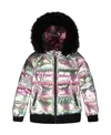 Deux Par Deux Multicolor Metallic Quilted Bomber-style Winter Coat In Neutral