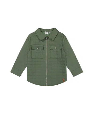 DEUX PAR DEUX DEUX PAR DEUX BOYS' QUILTED CANVAS OVERSHIRT WITH POCKETS - LITTLE KID, BIG KID