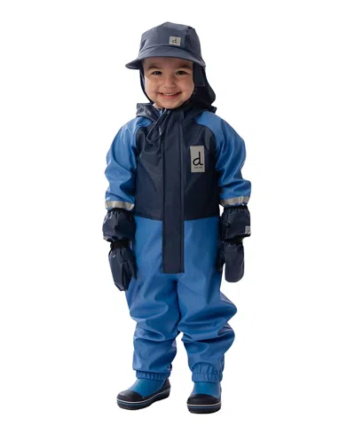 Deux Par Deux Boys' Rain Reflective Sleeve One Piece - Baby In Multi
