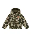 Deux Par Deux Boys' Reversible Soft Fleece Jacket Camouflage Green - Baby In Kombu Green