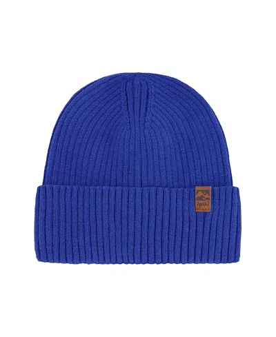 Deux Par Deux Boys' Rib Knit Beanie Hat - Little Kid, Big Kid In Blue