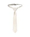 Deux Par Deux Sand Check Neck Tie In Neutral