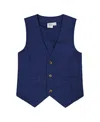 Deux Par Deux Boy's Sleeveless Vest Navy Blue