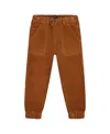 Deux Par Deux Boys' Stretch Corduroy Jogger Pants - Baby In Brown