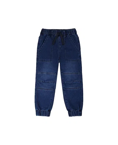 Deux Par Deux Boys' Stretch French Terry Denim Jogger - Baby In Multi