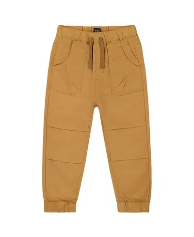 Deux Par Deux Boys' Stretch Twill Jogger Pant - Baby In Tan